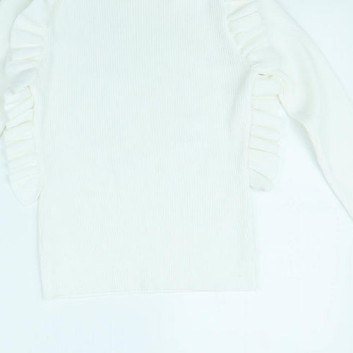 FLM Womens White   Pullover Jumper Size S