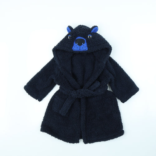 Nutmeg Boys Blue Solid   Robe Size 2 Years  - BEAR