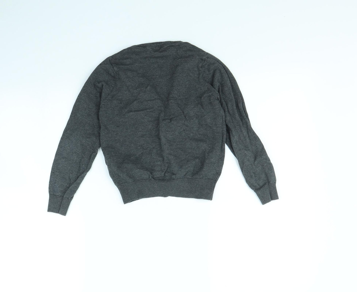 m&S Girls Grey   Cardigan Jumper Size 6 Years  - School
