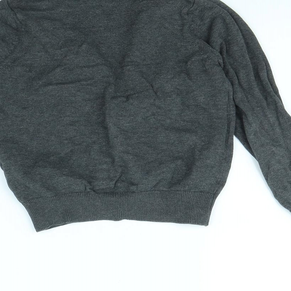 m&S Girls Grey   Cardigan Jumper Size 6 Years  - School