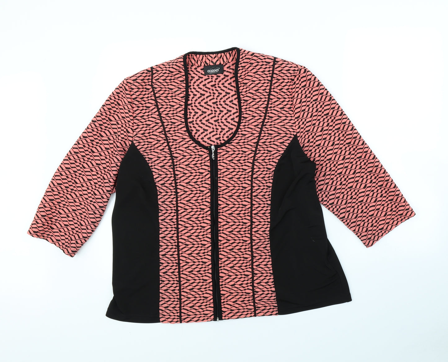 Godske Womens Pink Striped  Pullover Jumper Size 20