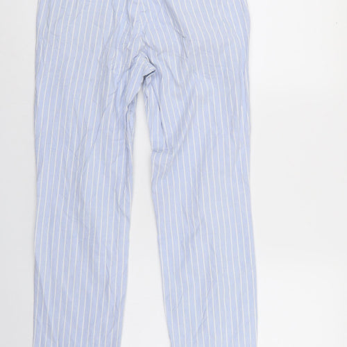 H&M Womens Blue Striped  Trousers  Size 6 L28 in