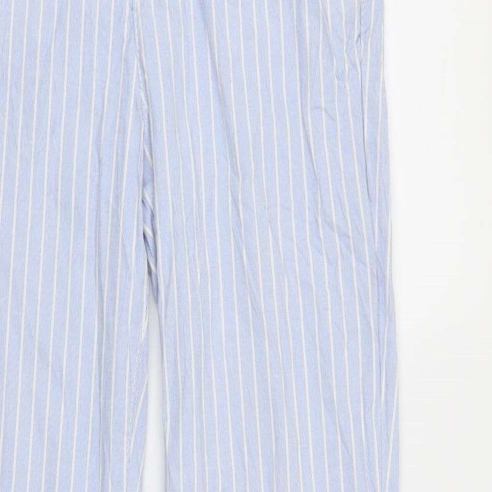 H&M Womens Blue Striped  Trousers  Size 6 L28 in