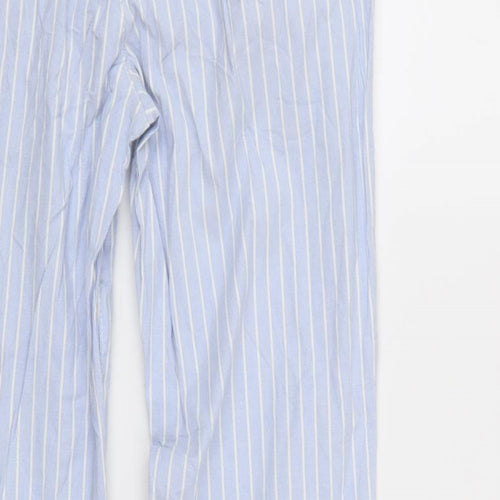 H&M Womens Blue Striped  Trousers  Size 6 L28 in