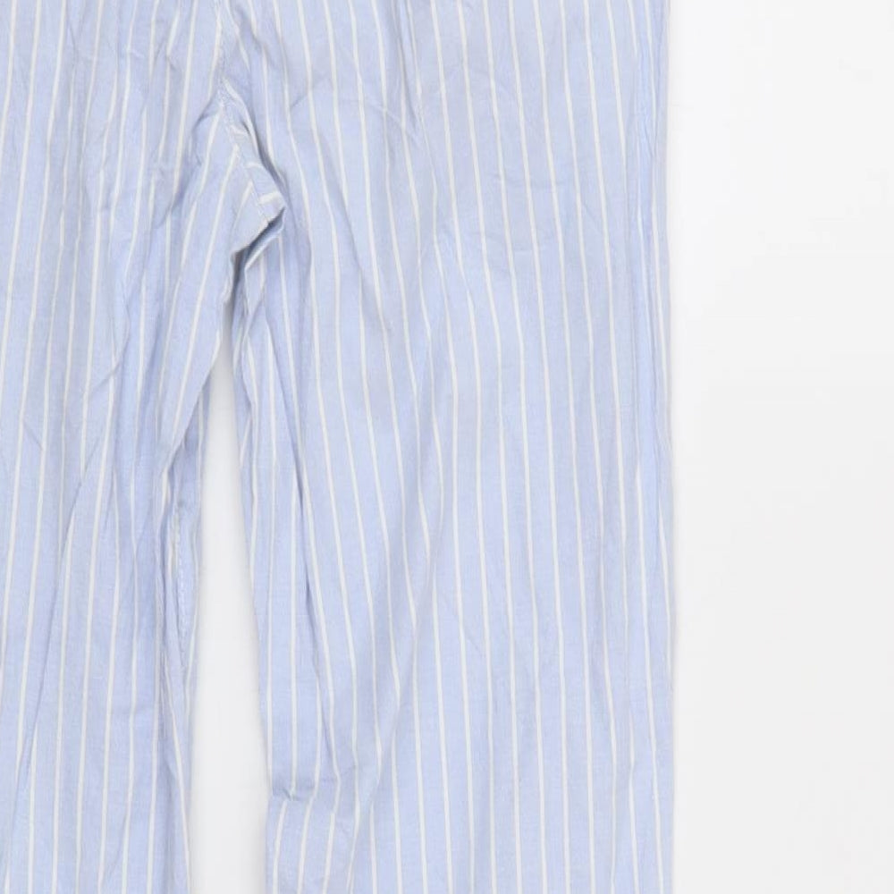 H&M Womens Blue Striped  Trousers  Size 6 L28 in