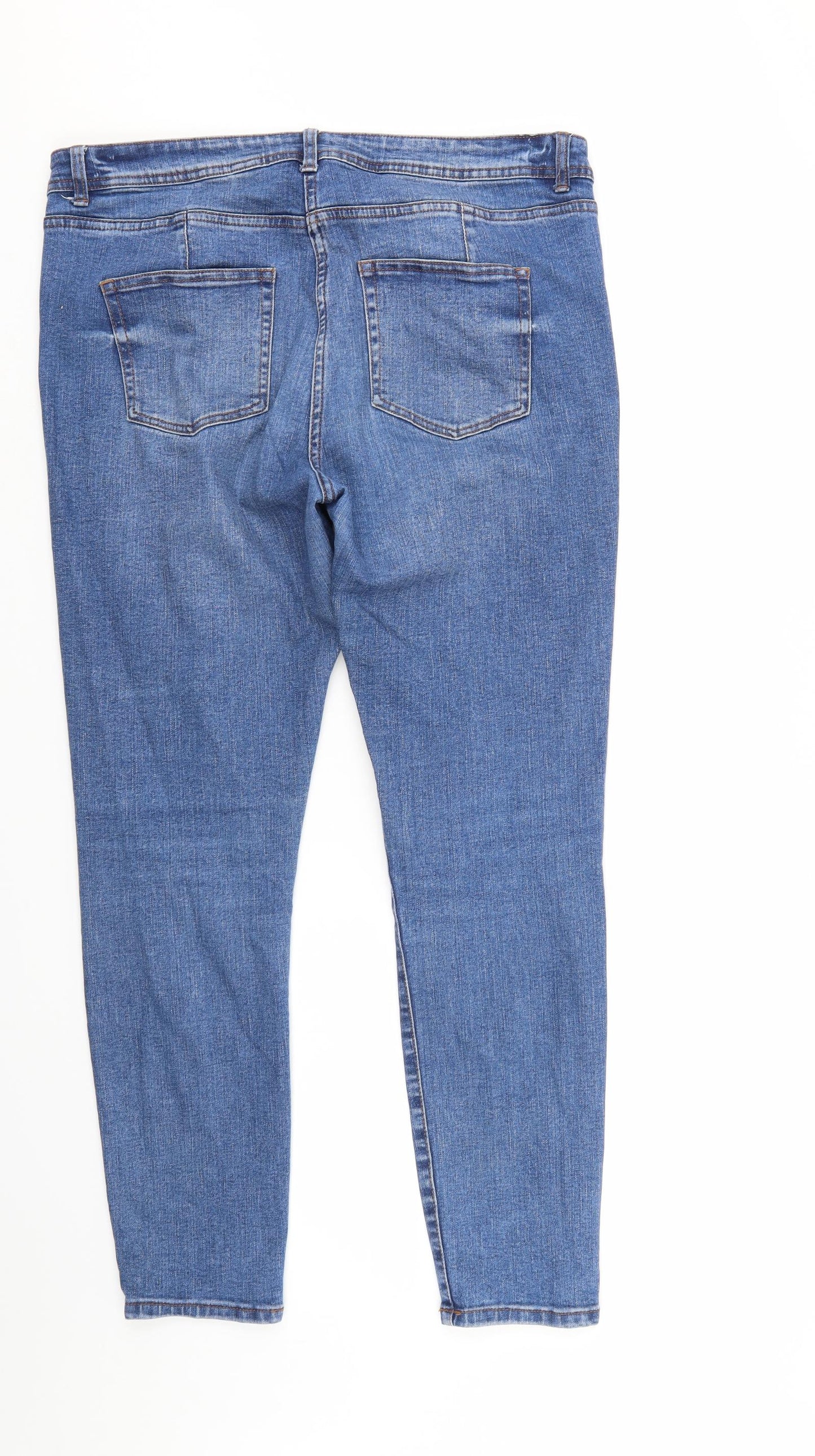 NEXT Womens Blue  Denim Skinny Jeans Size 16 L28 in