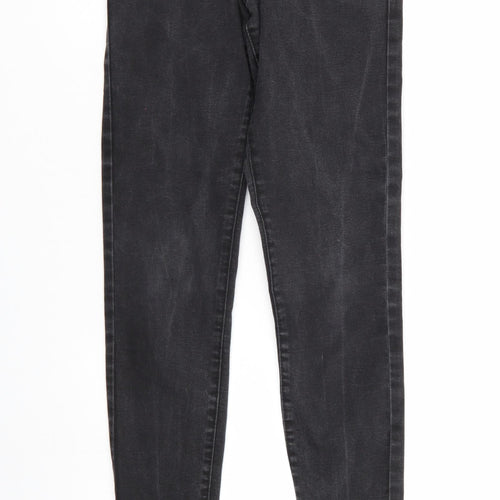 Denim & Co. Womens Black  Denim Tapered Jeans Size 8 L26 in
