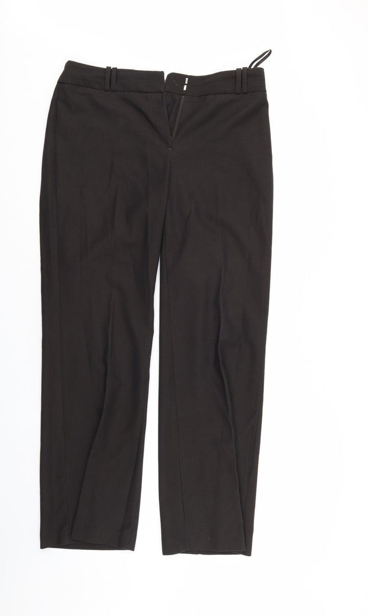 NEXT Womens Brown Striped Trousers Size 34 in L30 in