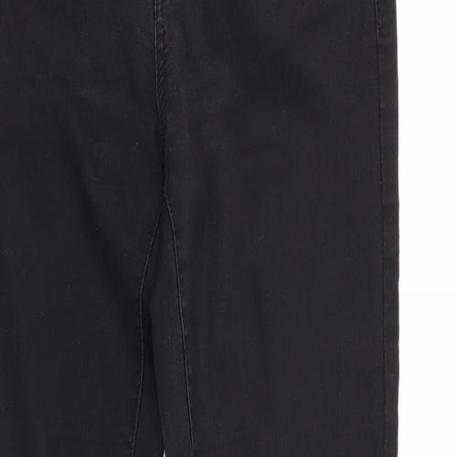 Denim & Co. Womens Black  Denim Straight Jeans Size 10 L27 in