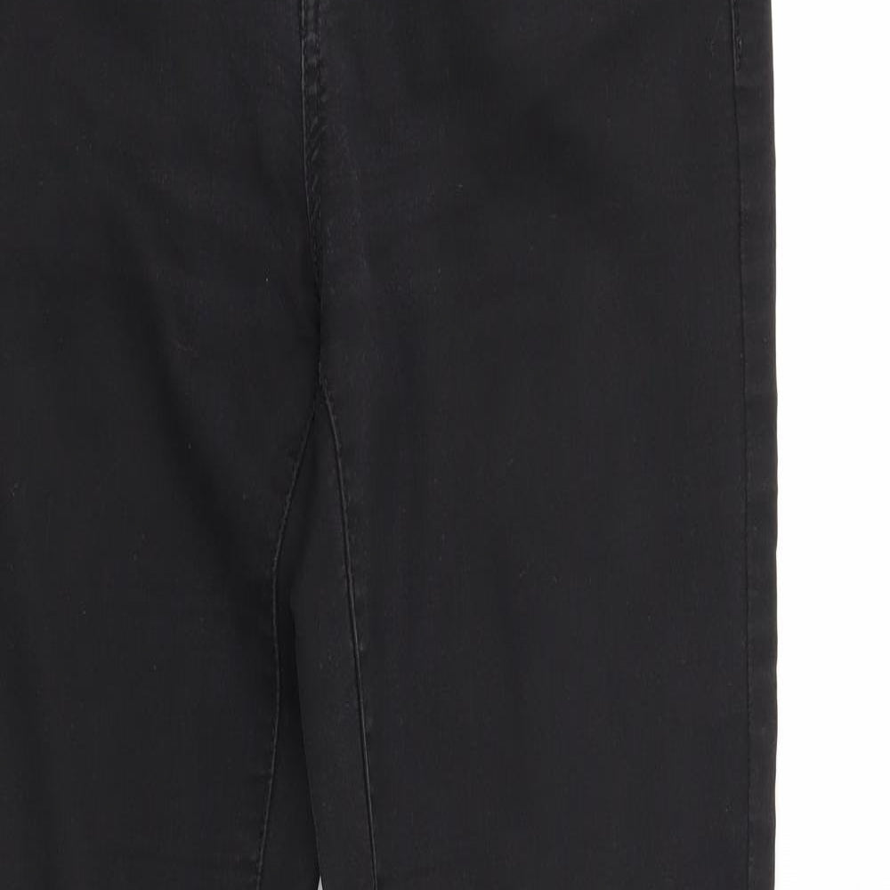 Denim & Co. Womens Black  Denim Straight Jeans Size 10 L27 in