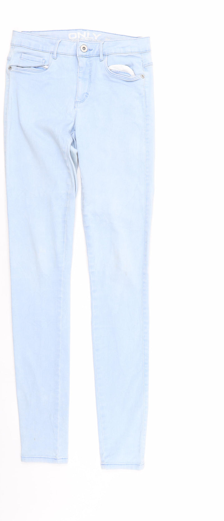 Only Womens Blue Denim Tapered Jeans Size 6 L30 in - Elastic Waist