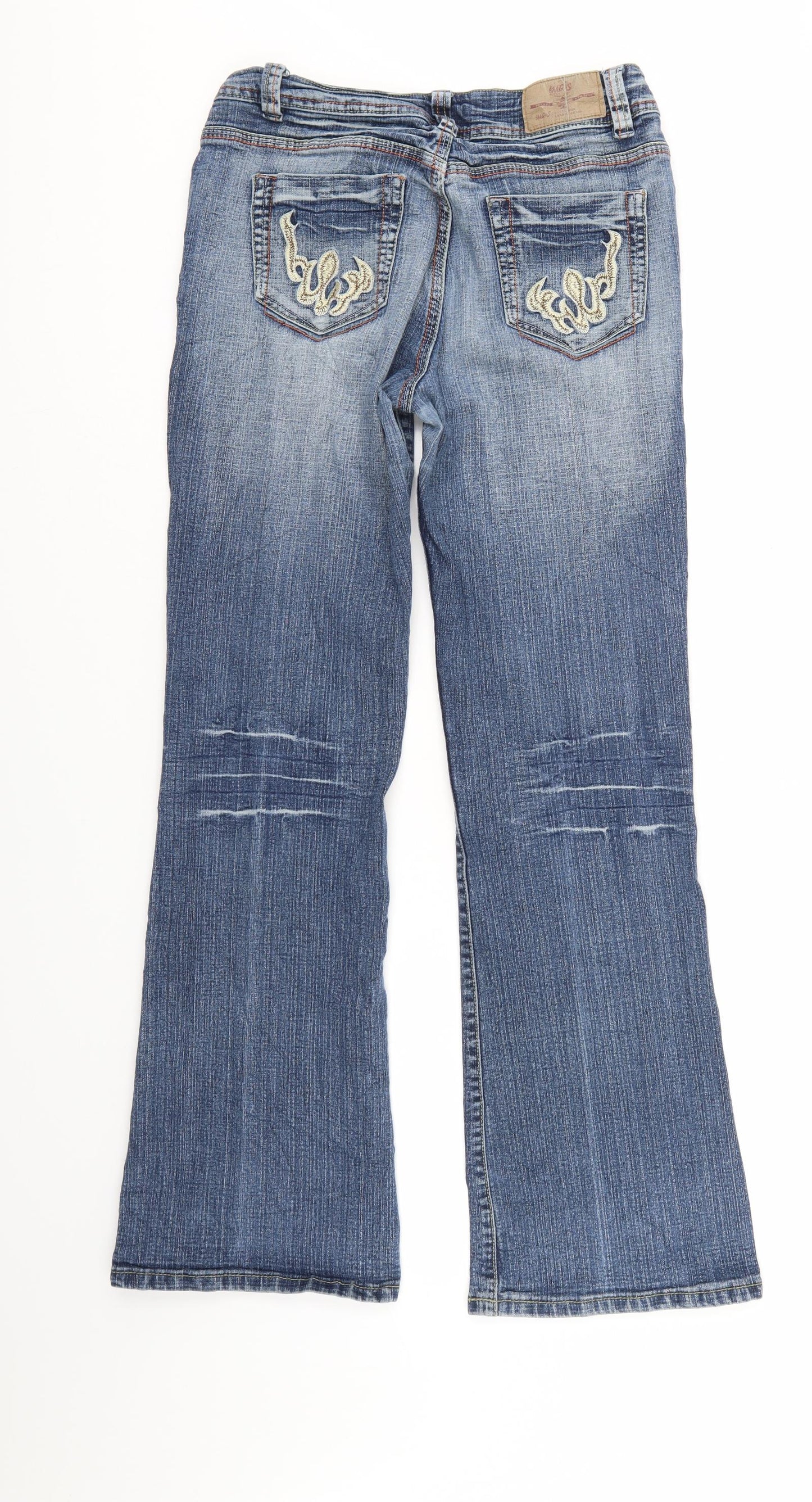 Yagas Womens Blue  Denim Bootcut Jeans Size L L29 in - Elastic Waist