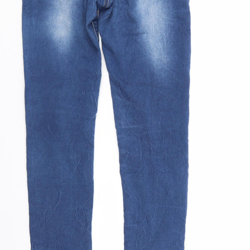 Preworn Womens Blue  Denim Straight Jeans Size M L30 in