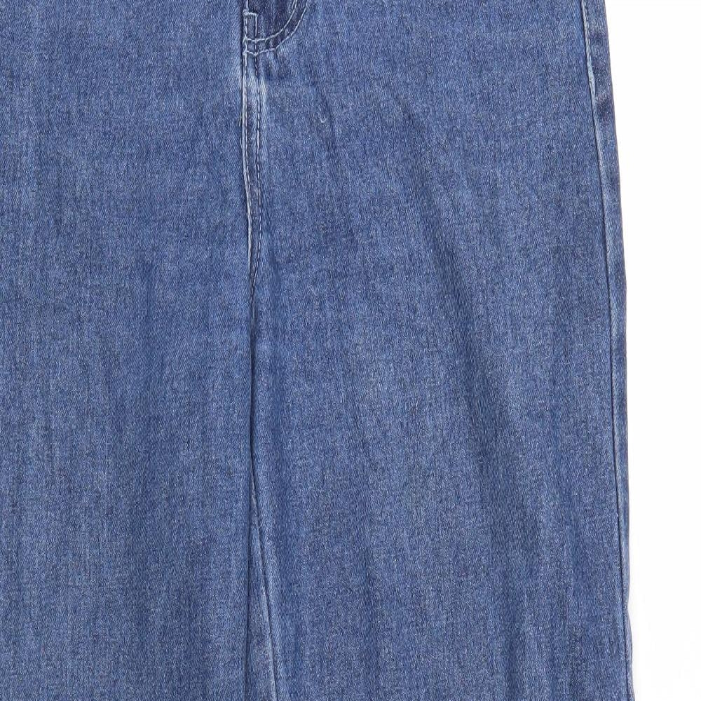SheIn Womens Blue  Denim Wide-Leg Jeans Size S L26 in - Flared