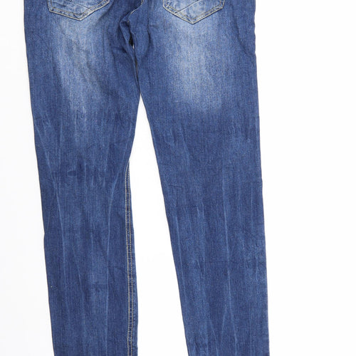 Terronova Womens Blue  Denim Tapered Jeans Size L L32 in
