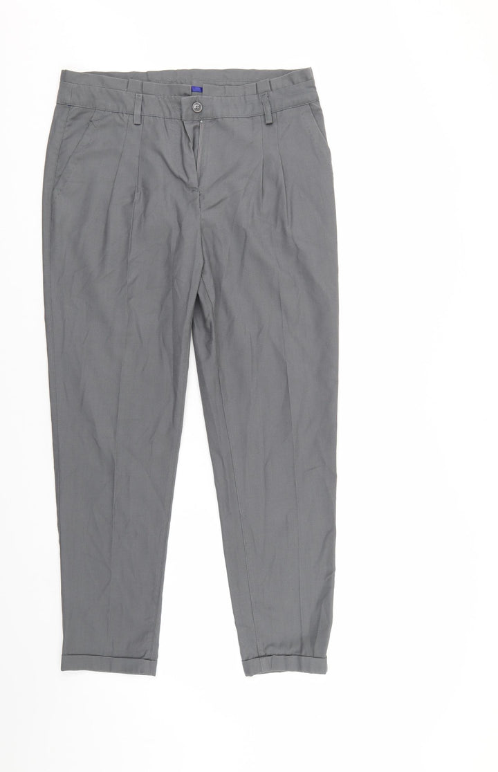 H&M Womens Grey   Trousers  Size 8 L26 in