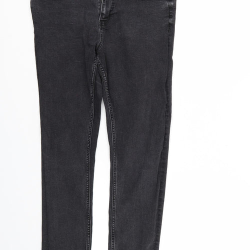 M&S Womens Black  Denim Straight Jeans Size 6 L28 in
