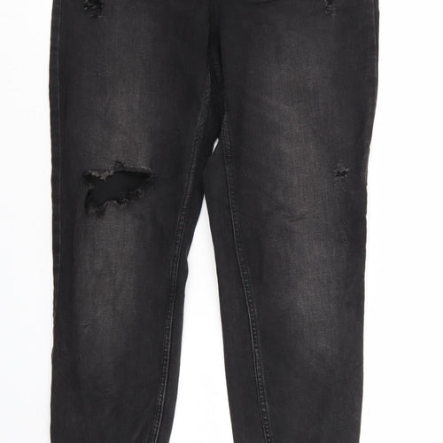 MOHITO Womens Black  Denim Tapered Jeans Size 6 L26 in