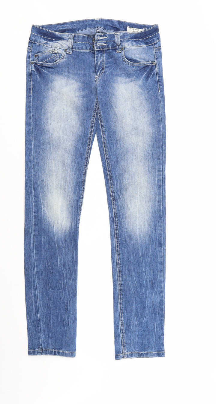 Terranova Womens Blue Denim Straight Jeans Size M L31 in
