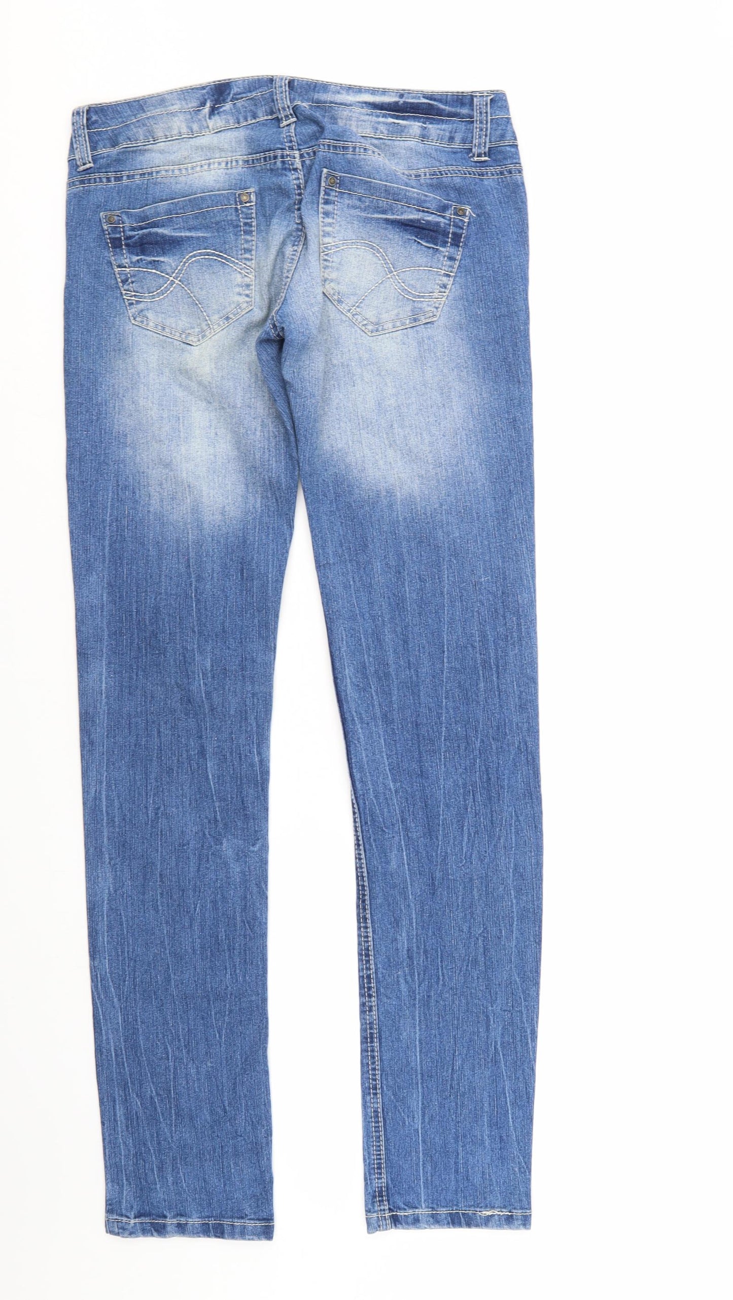 Terranova Womens Blue  Denim Straight Jeans Size M L31 in