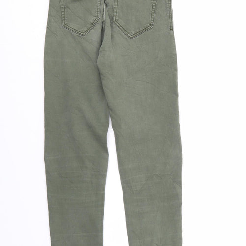 Bershka Womens Green  Denim Tapered Jeans Size 4 L27 in