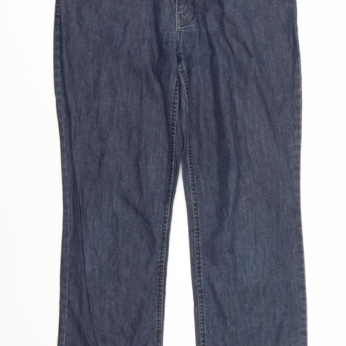 LAURA DI SARPI Womens Blue  Denim Straight Jeans Size 10 L28 in