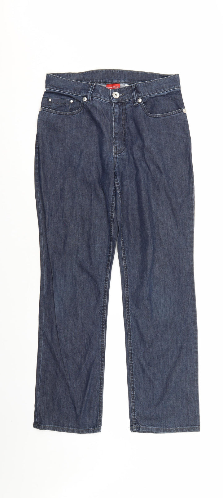 LAURA DI SARPI Womens Blue  Denim Straight Jeans Size 10 L28 in