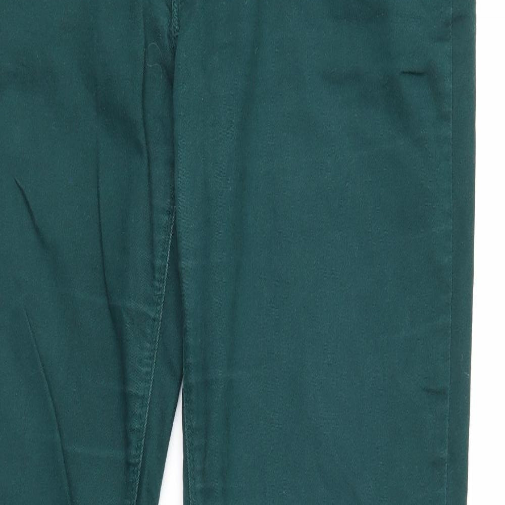 Denim & Co. Womens Green  Denim Tapered Jeans Size 14 L31 in