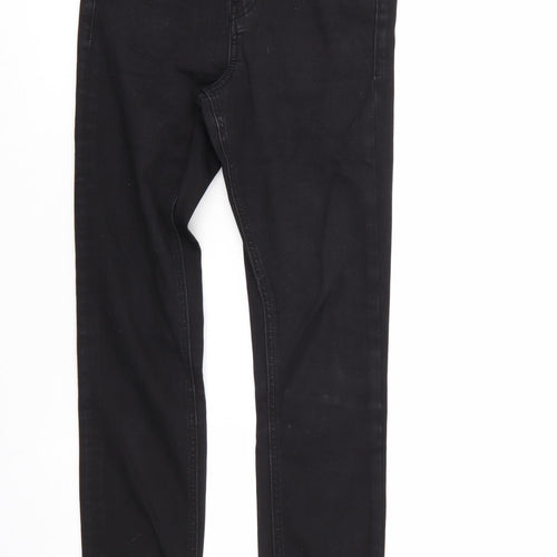 ASOS Mens Black  Denim Tapered Jeans Size 24 L30 in