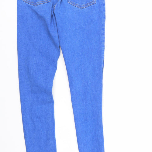 Denim & Co. Womens Blue  Denim Tapered Jeans Size 12 L29 in - Elastic Waist