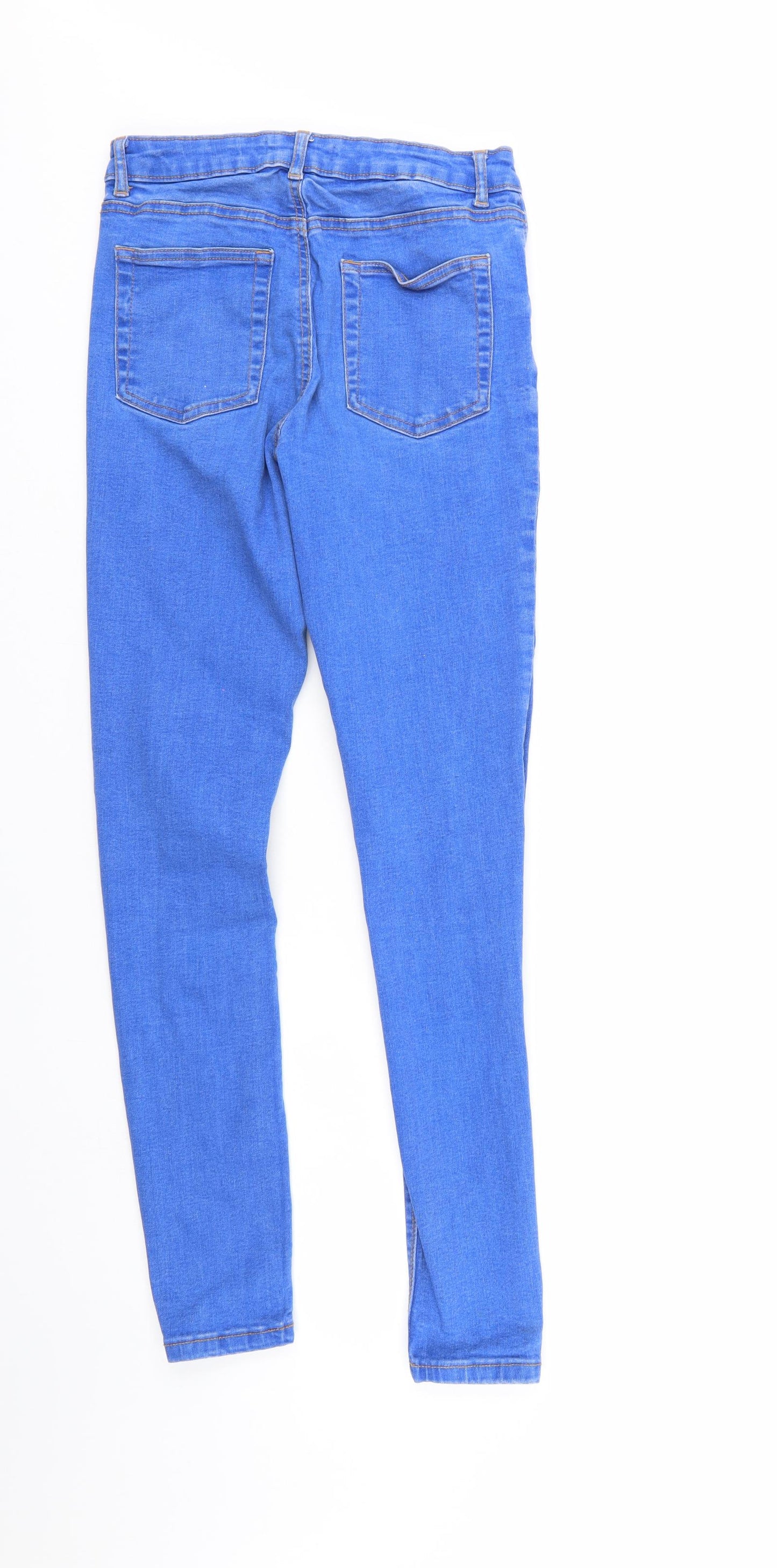 Denim & Co. Womens Blue  Denim Tapered Jeans Size 12 L29 in - Elastic Waist