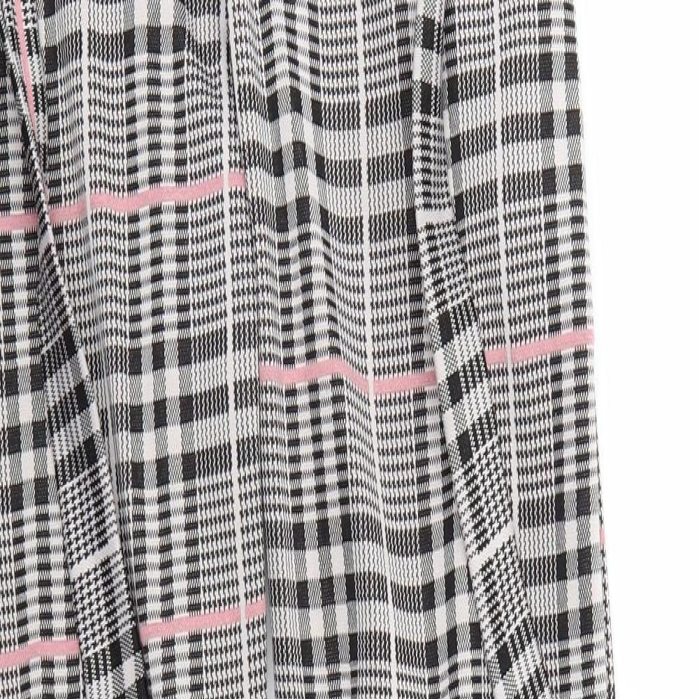 Quiz Womens Multicoloured Check  Trousers  Size 10 L27 in