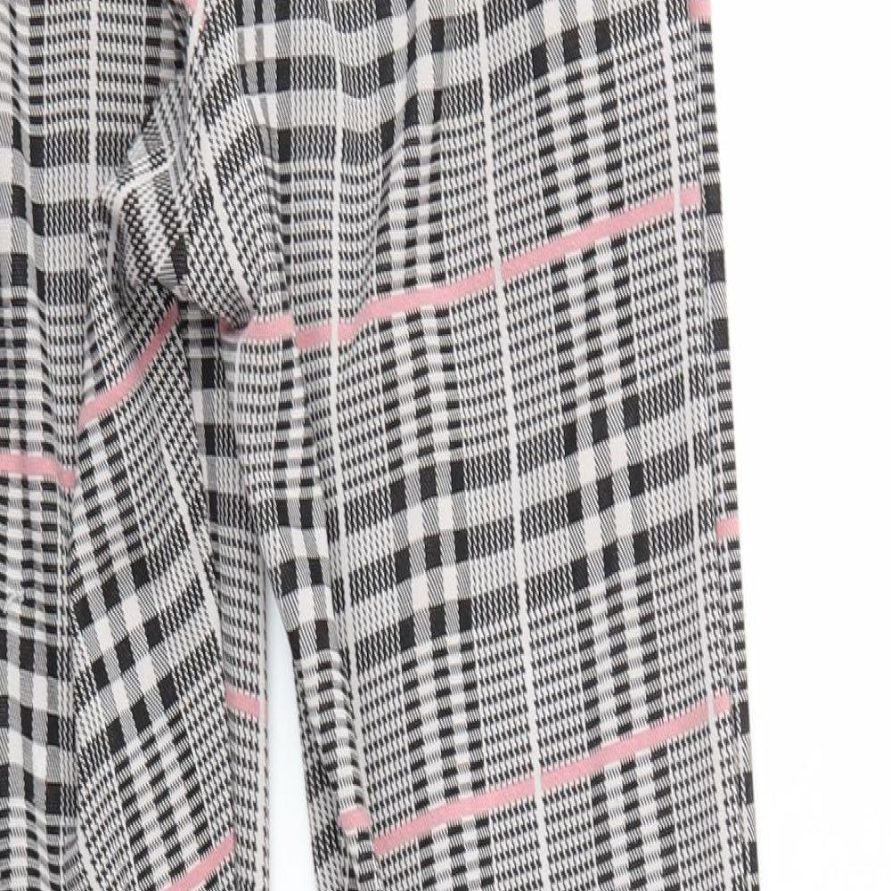 Quiz Womens Multicoloured Check  Trousers  Size 10 L27 in