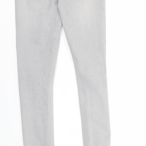 New Look Womens Grey  Denim Tapered Jeans Size 10 L28 in - Elastic Waist