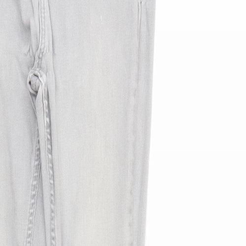 New Look Womens Grey  Denim Tapered Jeans Size 10 L28 in - Elastic Waist