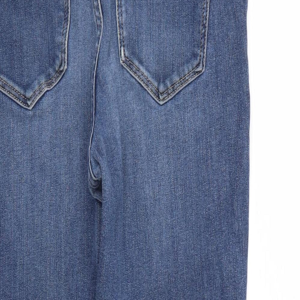 River Island Womens Blue  Denim Cropped Jeans Size 8 L22 in - Elastic Waist