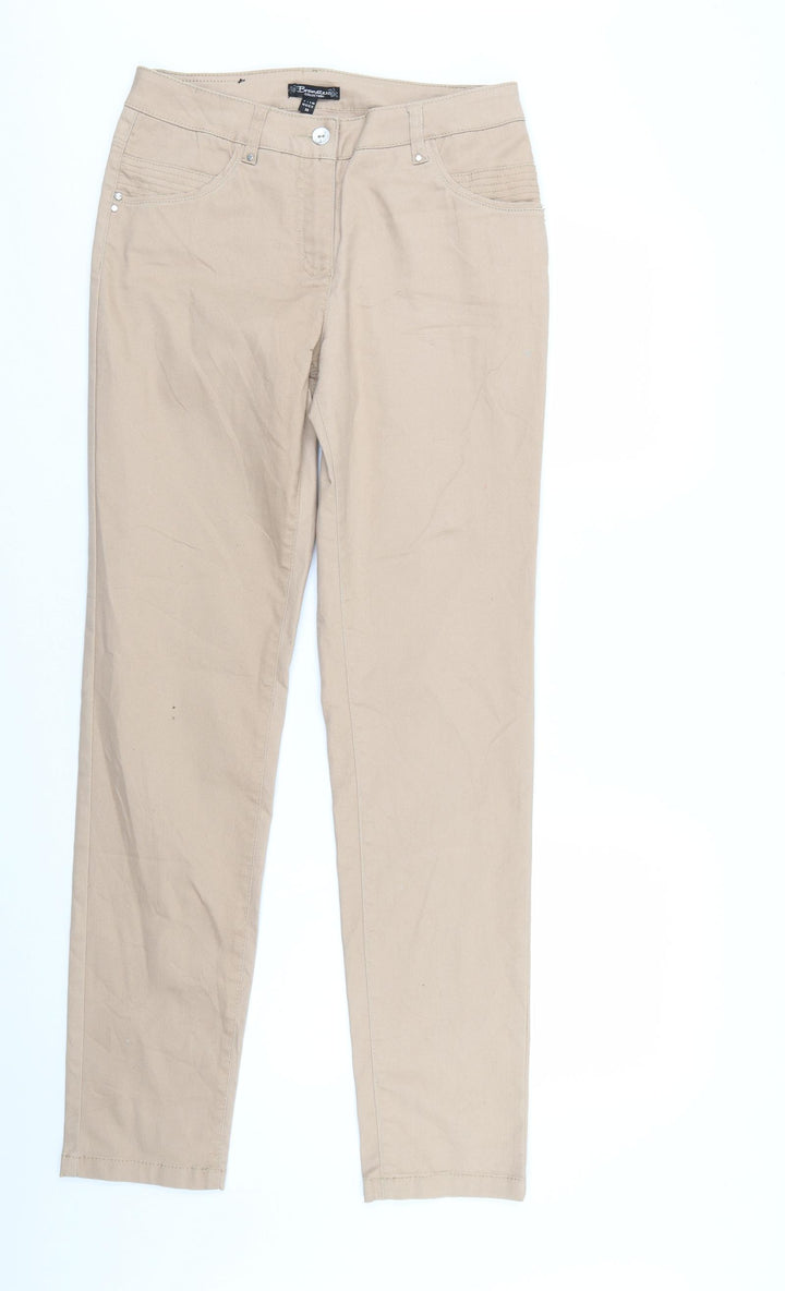BX Jeans Womens Beige Denim Straight Jeans Size 10 L31 in