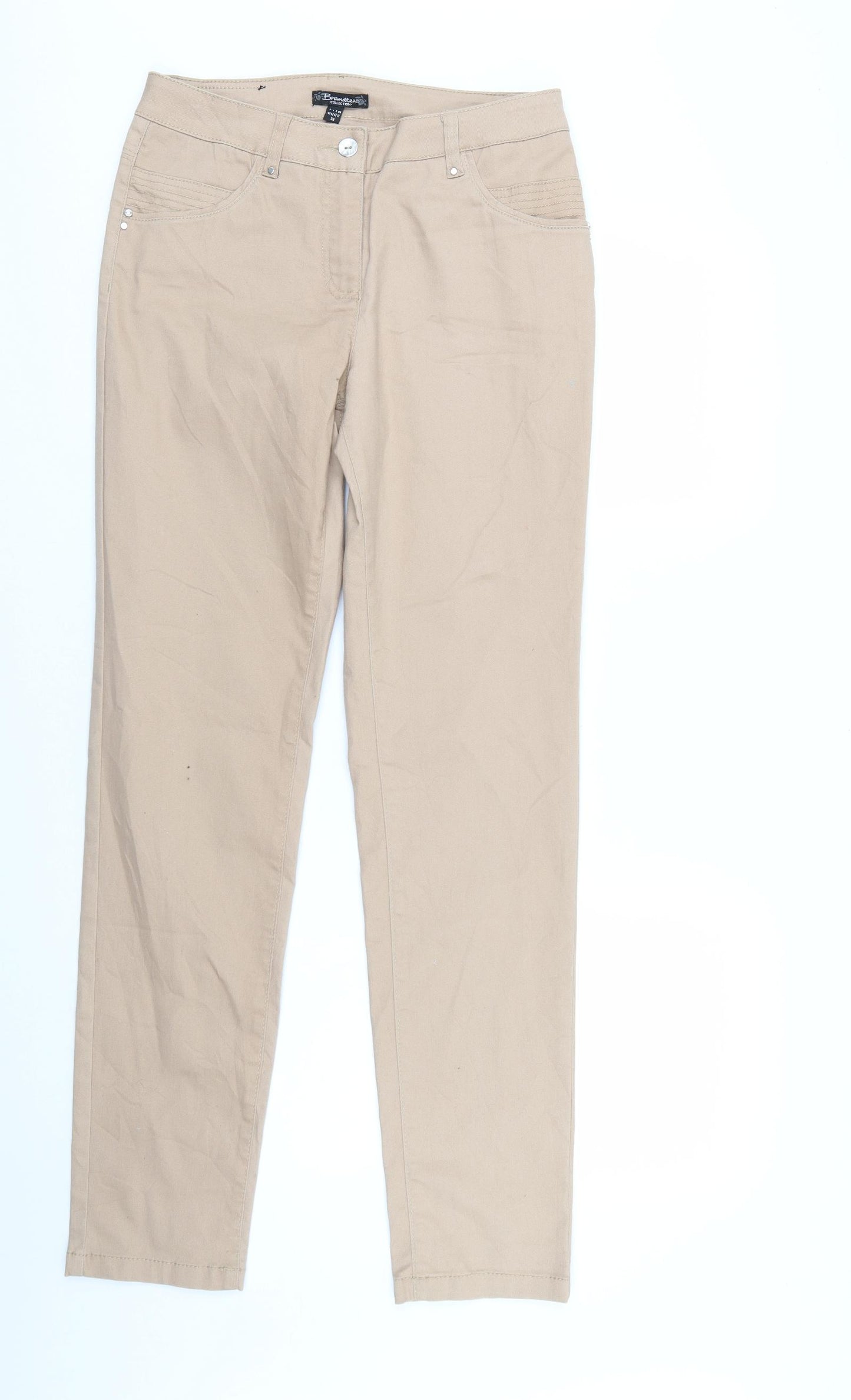 BX Jeans Womens Beige  Denim Straight Jeans Size 10 L31 in