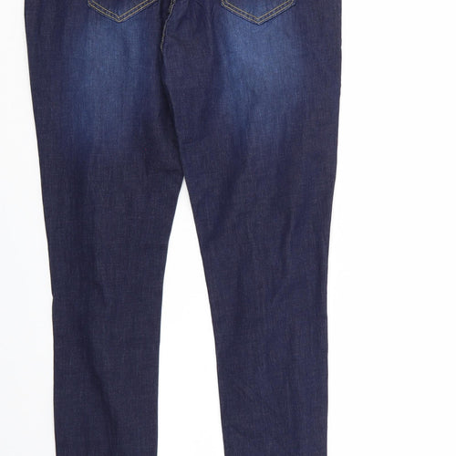 Preworn Womens Blue  Denim Straight Jeans Size 34 in L31 in