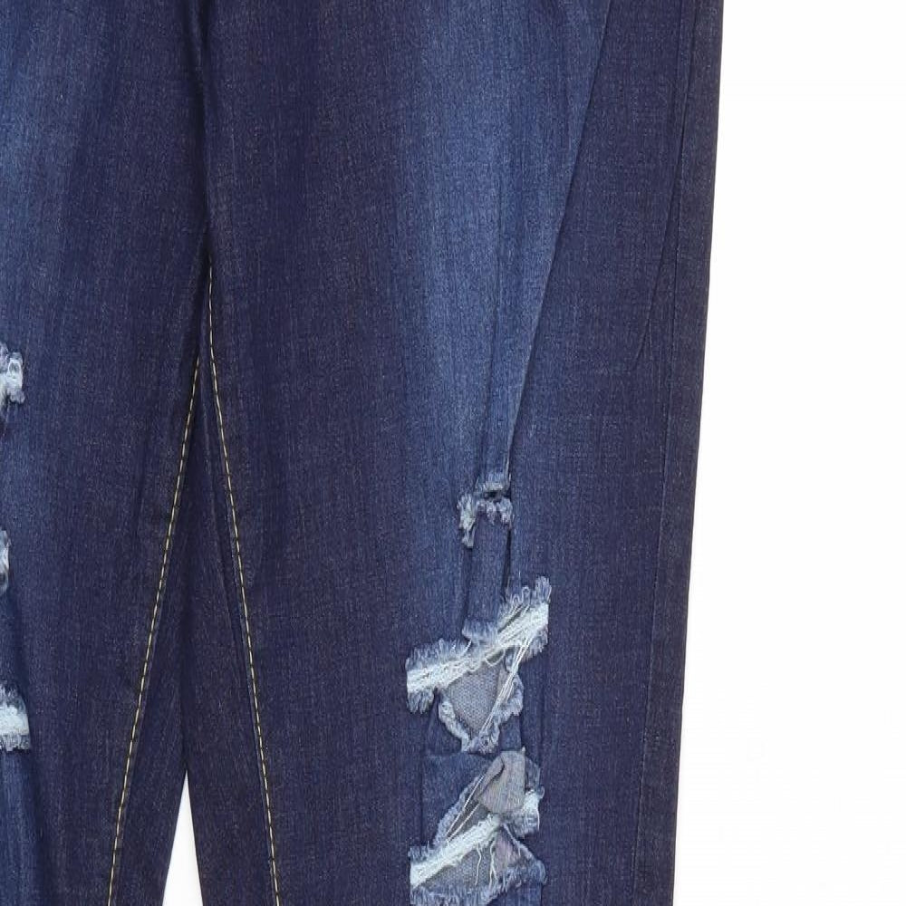 Preworn Womens Blue  Denim Straight Jeans Size 34 in L31 in