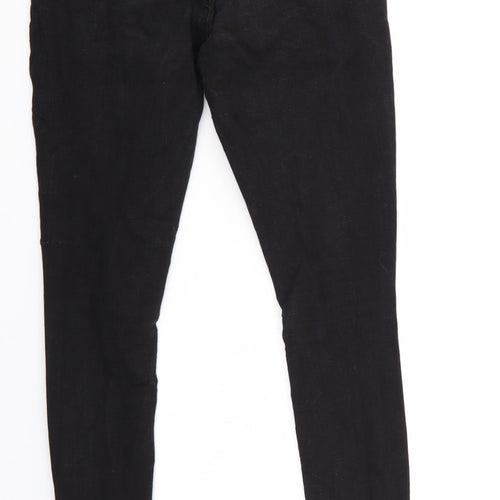 Denim & Co. Womens Black  Denim Tapered Jeans Size 12 L26 in - Elastic Waist