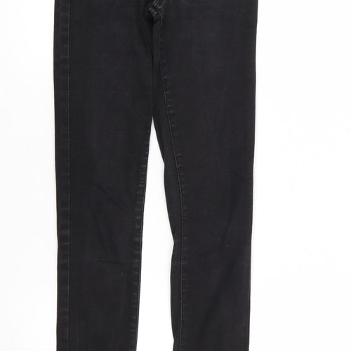 Denim & Co. Womens Black  Denim Straight Jeans Size 4 L28 in