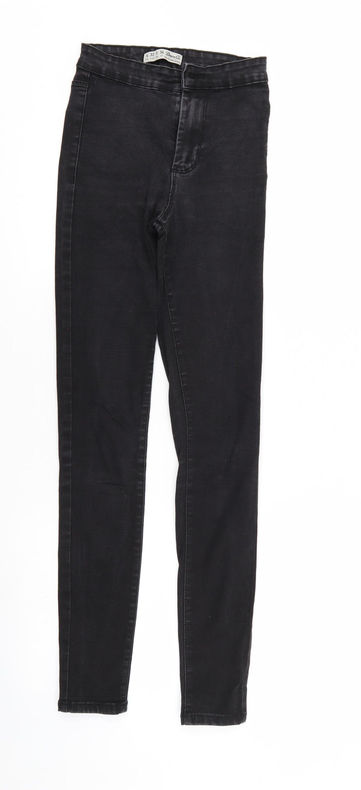 Denim & Co. Womens Black Denim Straight Jeans Size 4 L28 in