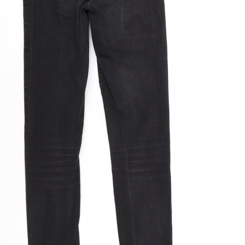 Denim & Co. Womens Black  Denim Straight Jeans Size 4 L28 in