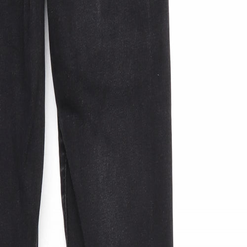 Denim & Co. Womens Black  Denim Straight Jeans Size 4 L28 in
