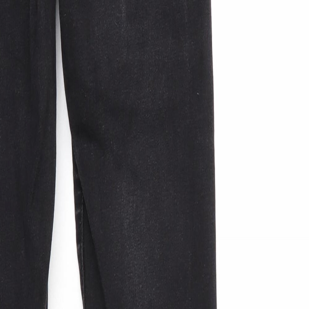 Denim & Co. Womens Black  Denim Straight Jeans Size 4 L28 in
