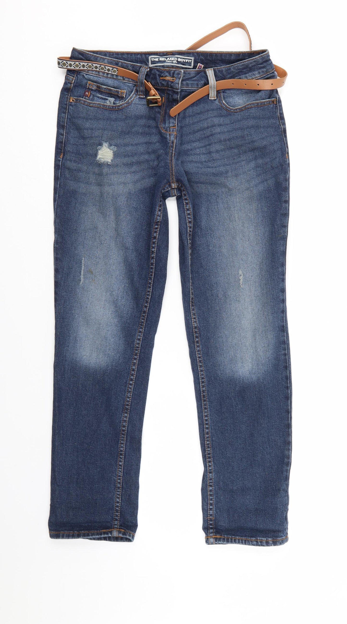 NEXT Womens Blue  Denim Straight Jeans Size 10 L26 in