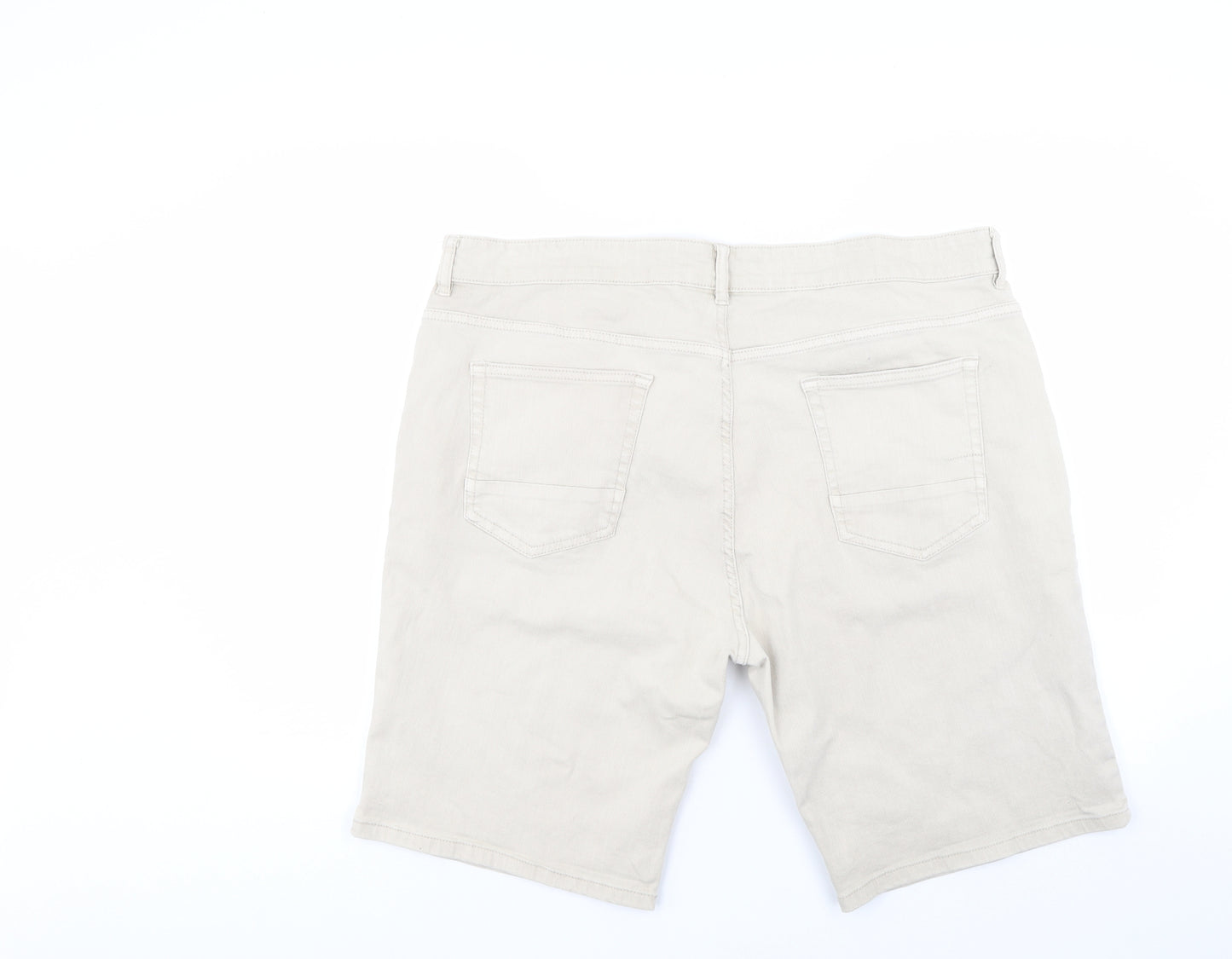 George Mens Ivory  Denim Chino Shorts Size 42