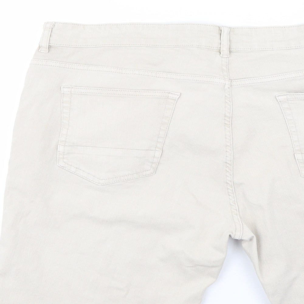 George Mens Ivory  Denim Chino Shorts Size 42