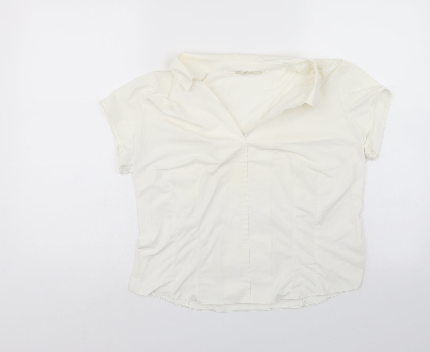 Marks and Spencer Womens White   Basic Blouse Size 18